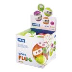 Milan Sphere Fluo Espositore con 24 temperamatite doppi - Regular e Maxi - Serbatoio integrato - Lama di sicurezza in acciaio - Colori assortiti