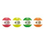 Milan Sphere Fluo Espositore con 24 temperamatite doppi - Regular e Maxi - Serbatoio integrato - Lama di sicurezza in acciaio - Colori assortiti - immagine 2