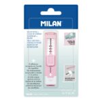 Milan Stick + Temperamatite - Superficie antibatterica - Lama in acciaio al carbonio - Pan di pane - Colore rosa