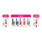 Milan Sway Combi Duo Espositore con 10 astucci da 5 penne a sfera retrattili - Punta tonda 1 mm - Doppia punta intercambiabile - Colori assortiti - immagine 4