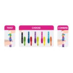Milan Sway Combi Duo Espositore con 50 penne a sfera retrattili - Punta tonda 1 mm - Doppia punta intercambiabile - Colori assortiti - immagine 3