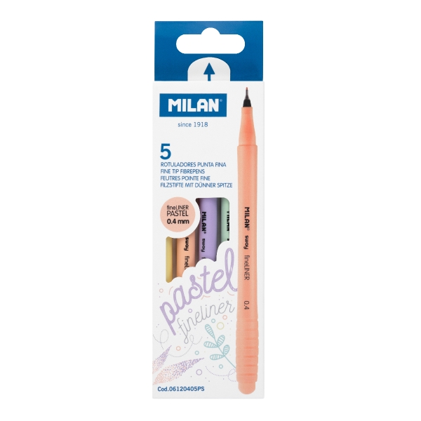 Milan Sway Fineliner Confezione da 5 pennarelli a punta fine Sway Pastel Fineliner 0