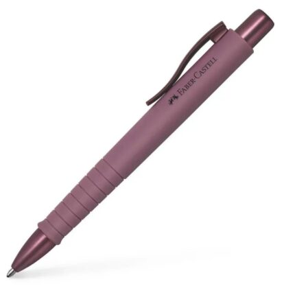 Faber-Castell Poly Ball Urban Limited Edition Penna a sfera a scatto XB - Forma triangolare ergonomica - Morbida al tatto - Colore bordeaux