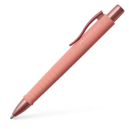 Faber-Castell Poly Ball Urban Limited Edition Penna a sfera a scatto XB - Forma triangolare ergonomica - Morbida al tatto - Colore corallo
