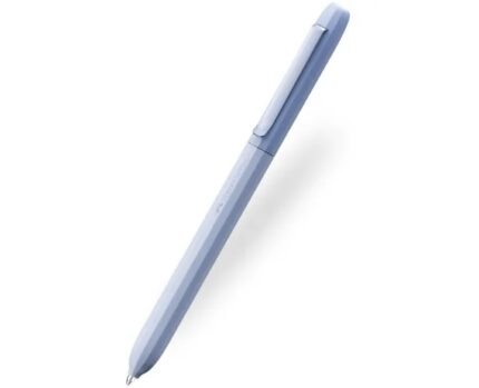 Faber-Castell Avori Penna a rotazione XB - 92% di plastica riciclata - Clip in metallo massiccio - Colore blu chiaro