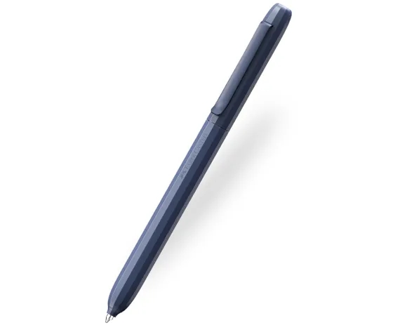 Faber-Castell Avori Penna a rotazione XB - 92% di plastica riciclata - Clip in metallo massiccio - Colore blu notte