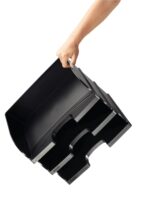 Leitz Plus Jumbo Vassoio portadocumenti ad alta capacità - Accesso orizzontale - Fino a 10 pezzi impilabili - Colore nero - immagine 3