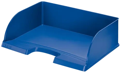 Leitz Plus Jumbo Vassoio portadocumenti ad alta capacità - Apertura laterale - Impilabile fino a 10 pezzi - Colore blu