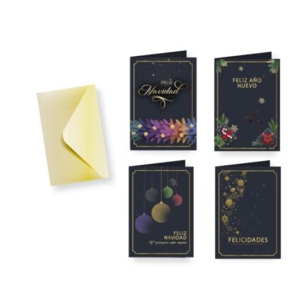 Bismark Biglietto di auguri natalizi Foil Green con busta - 4 diversi disegni