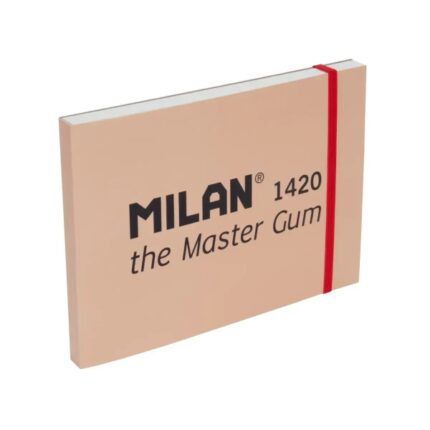 Milan 1420 The Master Gum Blocco da 30 fogli per acquerello - Formato A5 - Grana fine da 300 g/m² - Chiusura con elastico - Copertina morbida e dorso rigido - Apertura piatta