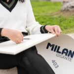 Milan 403 Gigante Blocco da disegno A3 50 fogli Carta liscia da 200 g/m² - Copertina morbida e dorso rigido - Colore avorio e texture setosa a grana fine - immagine 4