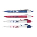Milan P1 Nata® 624 Confezione da 4 penne a sfera retrattili - Punta rotonda 1 mm - Inchiostro blu - Corpi in colori assortiti - immagine 2