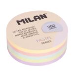 Milan Pastel Blocco da 250 foglietti adesivi rotondi  Ø 67 mm - 50 foglietti per colore - Colori pastello assortiti
