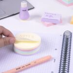 Milan Pastel Blocco da 250 foglietti adesivi rotondi  Ø 67 mm - 50 foglietti per colore - Colori pastello assortiti - immagine 2