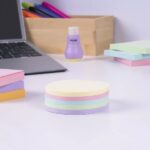 Milan Pastel Blocco da 250 foglietti adesivi rotondi  Ø 67 mm - 50 foglietti per colore - Colori pastello assortiti - immagine 3