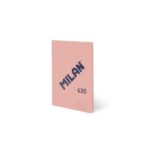 Milan 430 Taccuino rilegato Formato A6 Griglia 5x5 - 48 fogli da 95 g/m² - Microperforato - Copertina morbida - Colore rosa