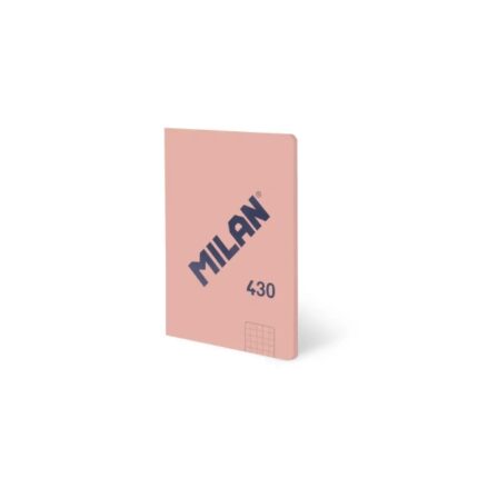 Milan 430 Taccuino rilegato Formato A6 Griglia 5x5 - 48 fogli da 95 g/m² - Microperforato - Copertina morbida - Colore rosa