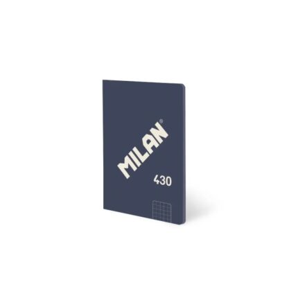 Milan 430 Taccuino rilegato Formato A6 Quadretti 5x5 - 48 fogli da 95 g/m² - Microperforato - Copertina morbida - Colore blu