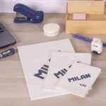 Milan 430 Taccuino rilegato Formato A6 Griglia 5x5 - 48 fogli da 95 g/m² - Microperforato - Copertina morbida - Colore Beige - immagine 4
