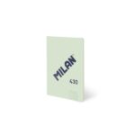 Milan 430 Taccuino rilegato Formato A6 Quadretti 5x5 - 48 fogli da 95 g/m² - Microperforato - Copertina morbida - Colore verde