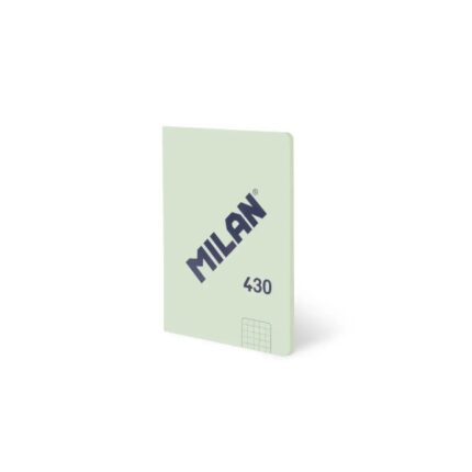 Milan 430 Taccuino rilegato Formato A6 Quadretti 5x5 - 48 fogli da 95 g/m² - Microperforato - Copertina morbida - Colore verde
