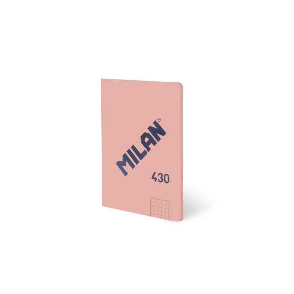 Milan 430 Taccuino rilegato in colla formato A6 fogli bianchi - 48 fogli da 95 g/m² - Microperforato - Copertina morbida - Colore rosa