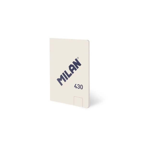 Milan 430 Taccuino rilegato in colla formato A6 fogli bianchi - 48 fogli da 95 g/m² - Microperforato - Copertina morbida - Colore beige