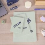 Milan 430 Taccuino rilegato in colla formato A6 fogli bianchi - 48 fogli da 95 g/m² - Microperforato - Copertina morbida - Colore verde - immagine 4