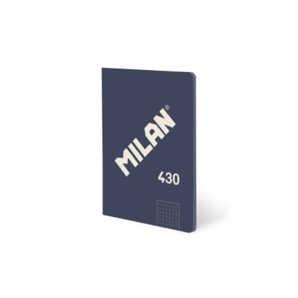 Milan 430 Taccuino rilegato Formato A5 Quadretti 5x5 - 48 fogli da 95 g/m² - Microperforato - Copertina morbida - Colore blu