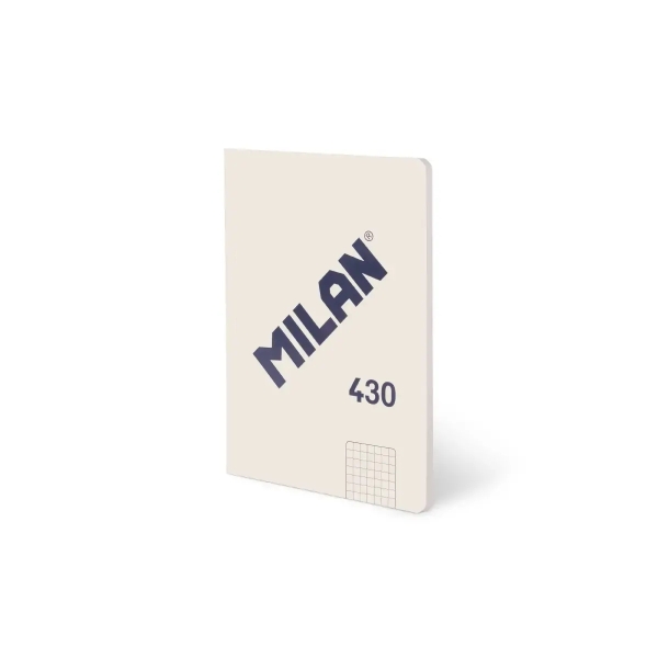 Milan 430 Taccuino rilegato Formato A5 Griglia 5x5 - 48 fogli da 95 g/m² - Microperforato - Copertina morbida - Colore Beige