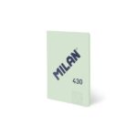 Milan 430 Taccuino rilegato Formato A5 Griglia 5x5 - 48 fogli da 95 g/m² - Microperforato - Copertina morbida - Colore verde