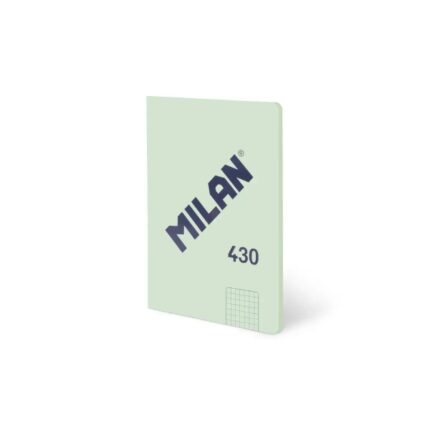 Milan 430 Taccuino rilegato Formato A5 Griglia 5x5 - 48 fogli da 95 g/m² - Microperforato - Copertina morbida - Colore verde