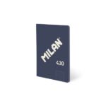 Milan 430 Taccuino rilegato in formato A5 a righe da 1 linea da 7 mm - 48 fogli da 95 g/m² - Microperforato - Copertina morbida - Colore blu