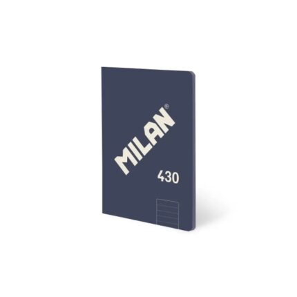 Milan 430 Taccuino rilegato in formato A5 a righe da 1 linea da 7 mm - 48 fogli da 95 g/m² - Microperforato - Copertina morbida - Colore blu