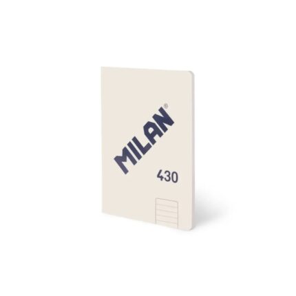Milan 430 Taccuino rilegato in formato A5 a righe (1 riga ogni 7 mm) - 48 fogli da 95 g/m² - Microperforato - Copertina morbida - Colore beige