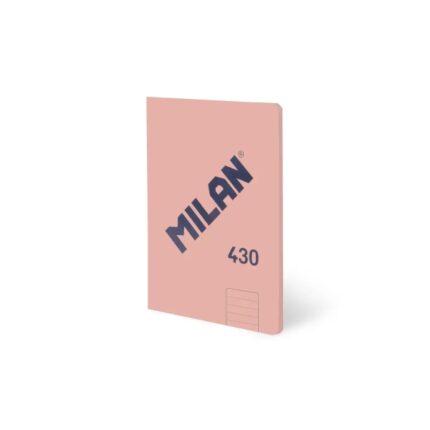 Milan 430 Taccuino rilegato in formato A5 a righe (1 riga ogni 7 mm) - 48 fogli da 95 g/m² - Microperforato - Copertina morbida - Colore rosa