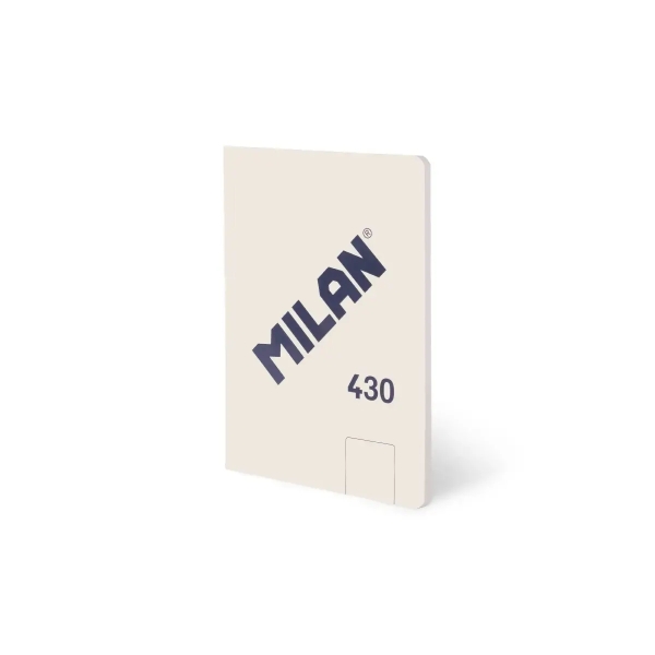 Milan 430 Taccuino rilegato in colla formato A5 fogli bianchi - 48 fogli da 95 g/m² - Microperforato - Copertina morbida - Colore beige