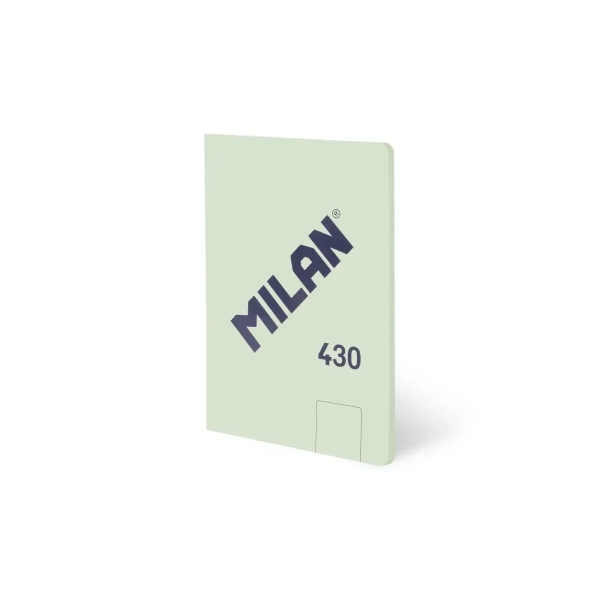Milan 430 Taccuino rilegato in colla formato A5 fogli bianchi - 48 fogli da 95 g/m² - Microperforato - Copertina morbida - Colore verde