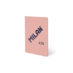 Milan 430 Taccuino rilegato in colla formato A5 fogli bianchi - 48 fogli da 95 g/m² - Microperforato - Copertina morbida - Colore rosa