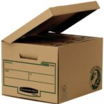 Fellowes Bankers Box Earth Series Maxi Contenitore per archiviazione autoassemblabile - Coperchio fisso - Adatto a un massimo di 6 scatole per archiviazione definitiva da 80 mm - Cartone riciclato Certificazione FSC - immagine 2