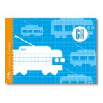 Taccuino rilegato con 16 fogli da 70 g/m² con margine - Formato quarto - Righe a 6 mm - Copertina in cartoncino plastificato - Carta offset bianca extra - Colore blu