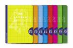 Lamela Confezione da 10 quaderni cuciti con 50 fogli da 90 g/m² con margine - Formato A4 - Righe da 2