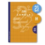 Lamela Confezione da 10 quaderni cuciti con 50 fogli da 90 g/m² con margine - Formato A4 - Righe da 2,5 mm - Copertina in cartoncino plastificato - Carta offset bianca extra - Colori assortiti - immagine 4