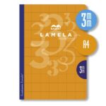 Lamela Confezione da 10 quaderni pinzati con 50 fogli da 90 g/m² con margine - Formato A4 - Righe a quadratini da 3 mm - Copertina in cartoncino plastificato - Carta offset bianca extra - Colori assortiti - immagine 4