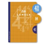 Lamela Confezione da 10 quaderni pinzati con 50 fogli da 90 g/m² con margine - Formato A4 - Righe a 4 mm - Copertina in cartoncino plastificato - Carta offset bianca extra - Colori assortiti - immagine 3