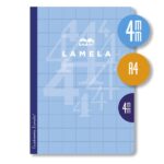 Lamela Confezione da 10 quaderni pinzati con 50 fogli da 90 g/m² con margine - Formato A4 - Righe a 4 mm - Copertina in cartoncino plastificato - Carta offset bianca extra - Colori assortiti - immagine 4