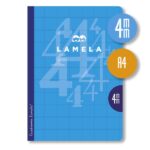 Lamela Confezione da 10 quaderni pinzati con 50 fogli da 90 g/m² con margine - Formato A4 - Righe a 4 mm - Copertina in cartoncino plastificato - Carta offset bianca extra - Colori assortiti - immagine 5