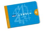 Taccuino rilegato con 30 fogli da 70 g/m² con margine - Formato quarto - Righe a 4 mm - Copertina in cartoncino plastificato - Carta offset bianca extra - Colore blu