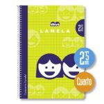 Lamela Confezione da 10 quaderni a spirale con 40 fogli da 70 g/m² con margine - Formato quarto - Righe Cuadrovia da 2,5 mm - Copertina in cartoncino plastificato - Carta offset bianca extra - Colori assortiti - immagine 3