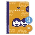 Lamela Confezione da 10 quaderni a spirale con 80 fogli da 70 g/m² con margine - Formato Folio - Righe a quadretti da 3 mm - Copertina in cartoncino plastificato - Carta offset bianca extra - Colori assortiti - immagine 4